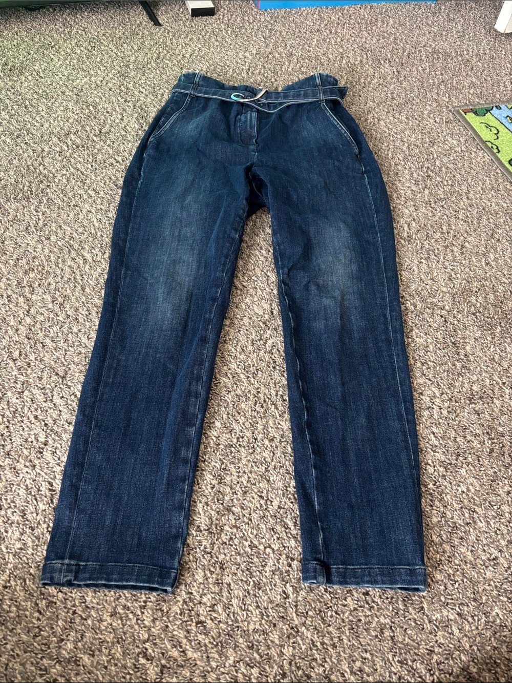 Jacob Cohen jeans 28 Italy luxury denim dark wash pockets belt high waist boho